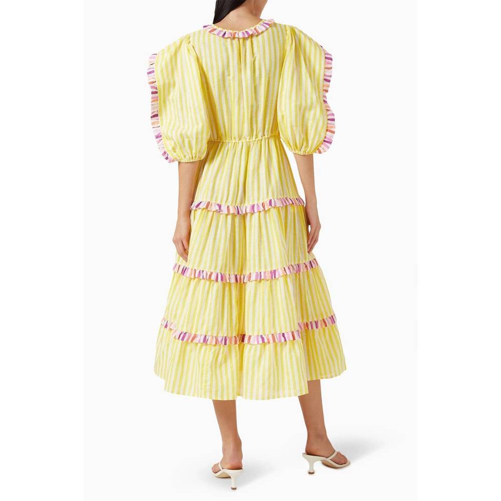 NEW CELIA B teresa midi dress in yellow - Picture 2 of 3